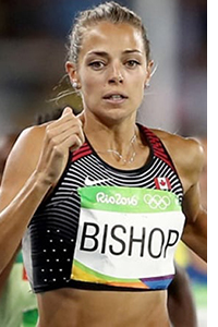 Melissa Bishop competing in Rio Olympics 800-metre race