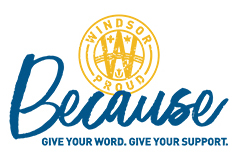 Because logo: give your word, give your support
