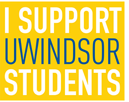 Text box: I support UWindsor students