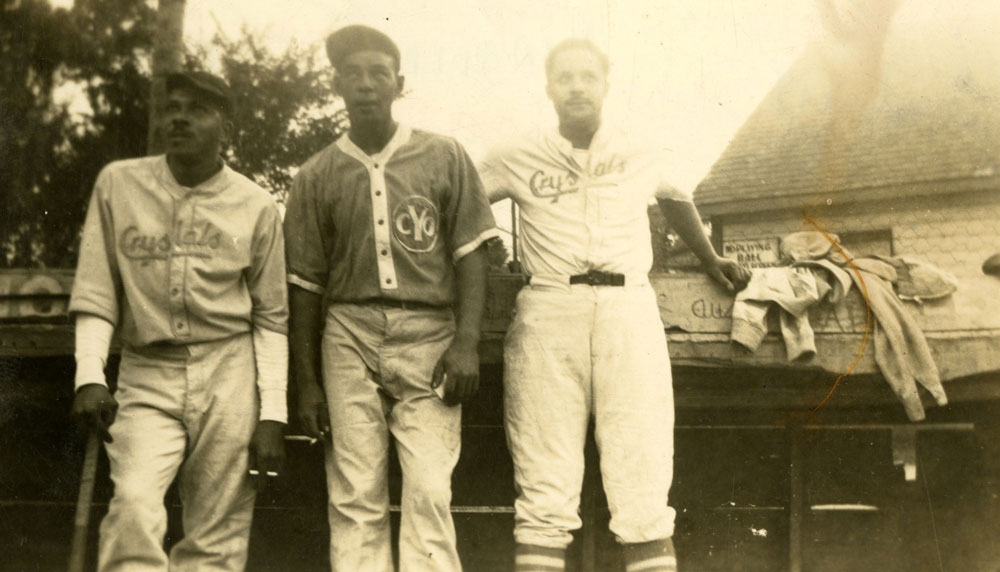 Chatham Coloured All-Stars Fergie Jenkins Sr., Andy Harding and Ross Talbot are pictured in CYO and Crystal uniforms in this undated file photo.