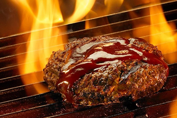 hamburger on grill