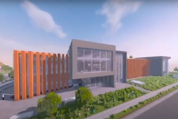 representation of Centre for Engineering Innovation rendered in Minecraft
