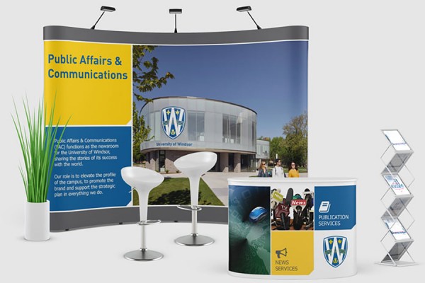 virtual booth representing the Office of Public Affairs and Communications.