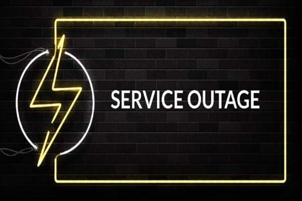 text: service outage