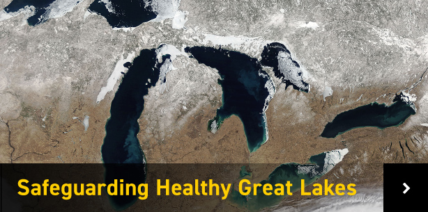 Satellite image of Great Lakes region