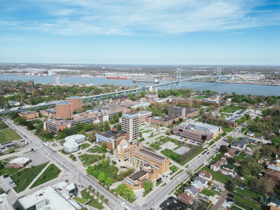 The University of Windsor campus is pictured in this aerial photo.